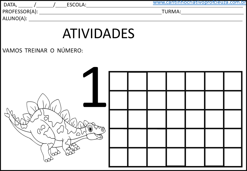 Atividades com numerais 1