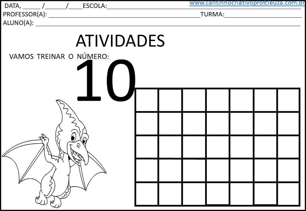 Atividades com numerais 10