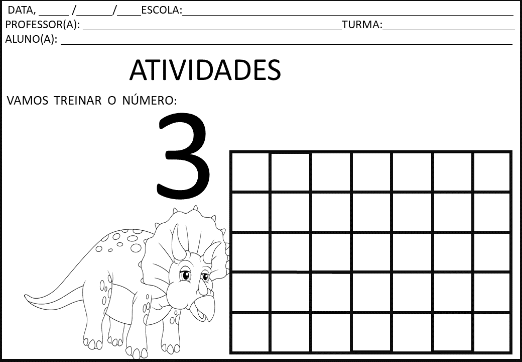 Atividades com numerais 3