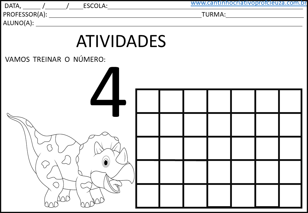 Atividades com numerais 4