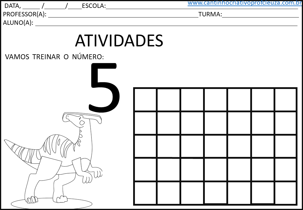 Atividades com numerais 5