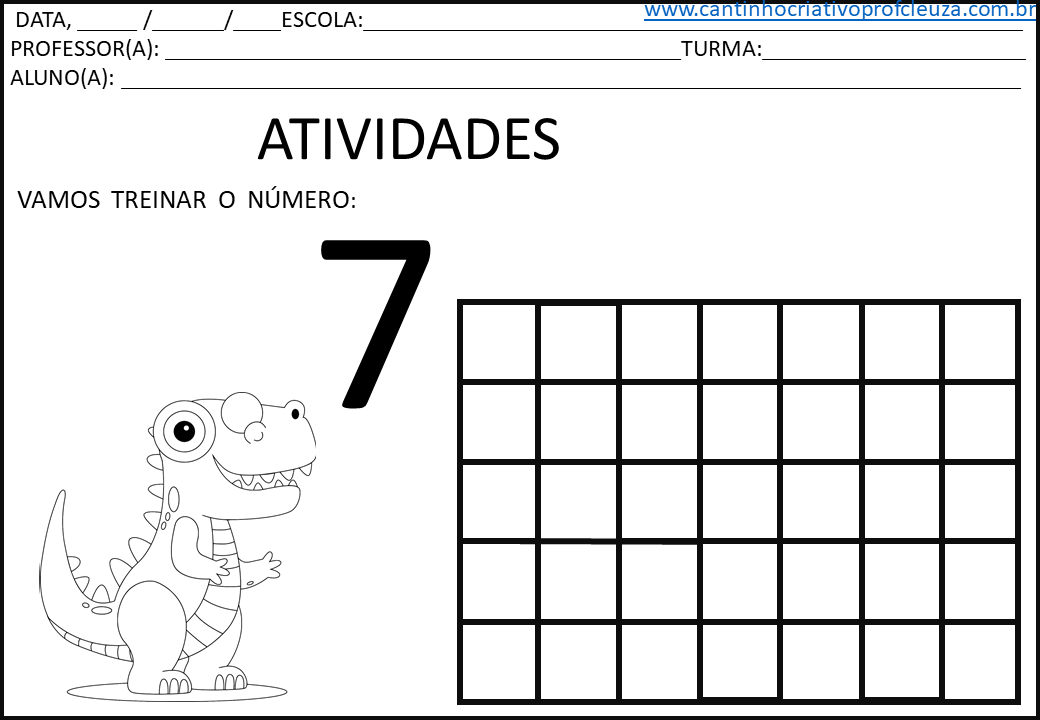 Atividades com numerais 7