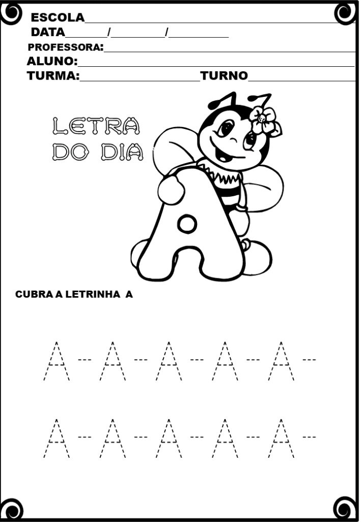 atividades com a letra A