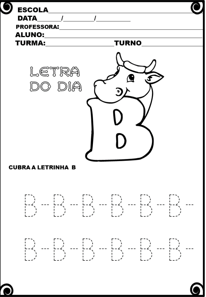 % Atividades com as letras do alfabeto1