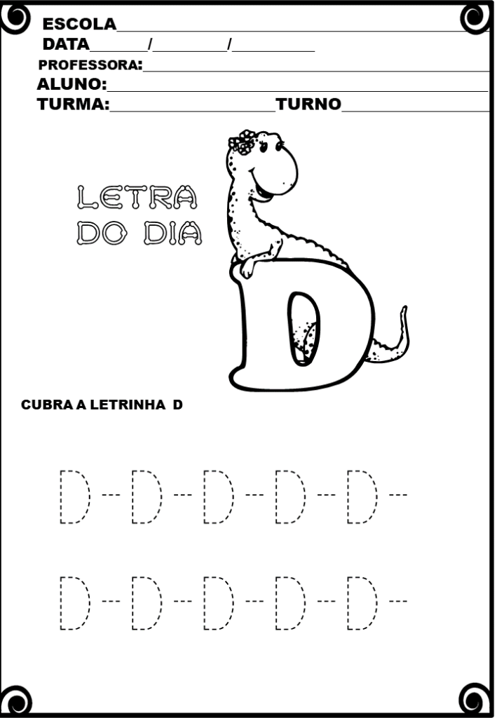 % Atividades com as letras do alfabeto1