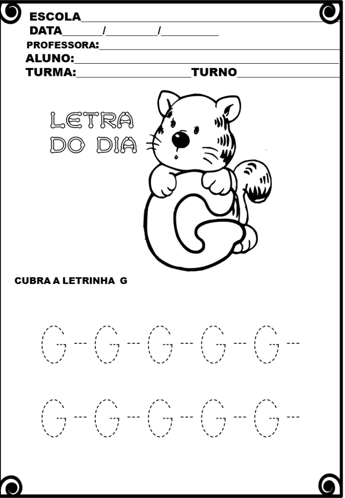 % Atividades com as letras do alfabeto1