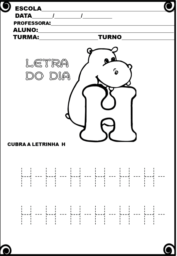% Atividades com as letras do alfabeto1