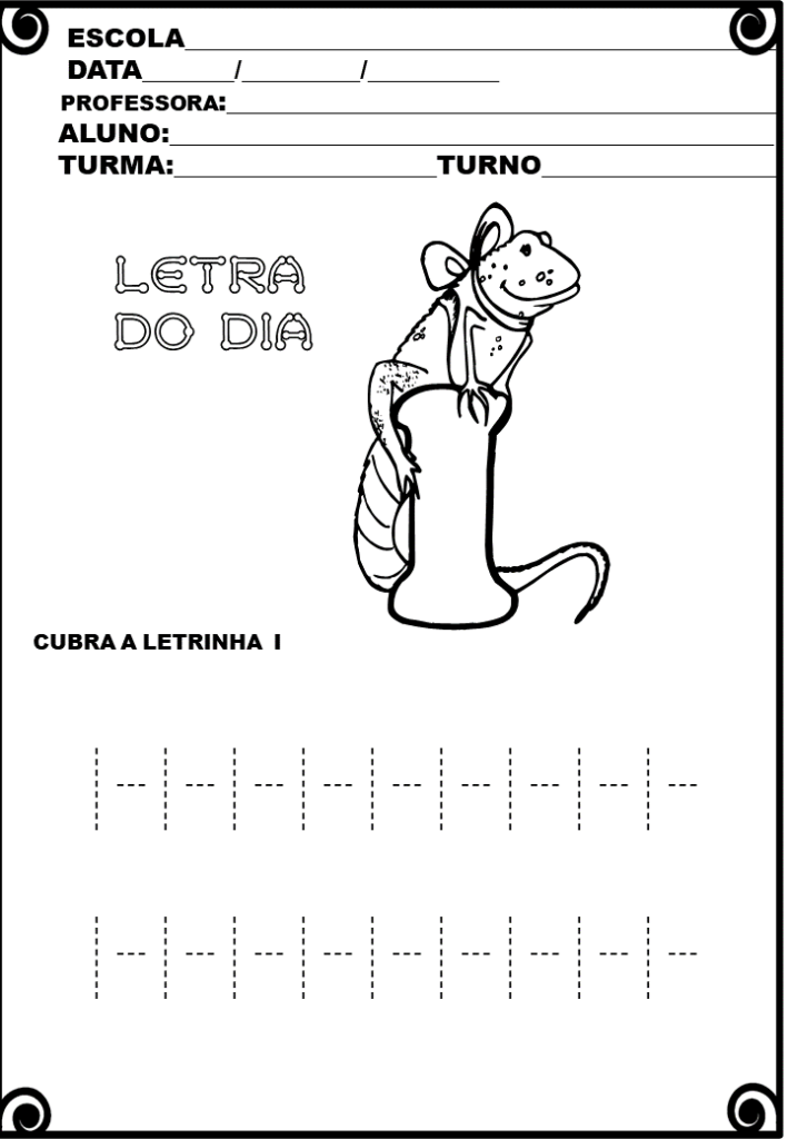 % Atividades com as letras do alfabeto1
