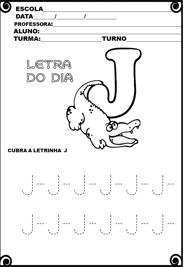 % Atividades com as letras do alfabeto1