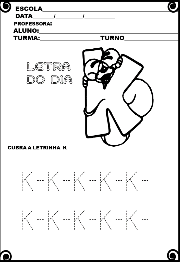 % Atividades com as letras do alfabeto1