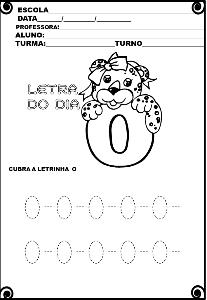 % Atividades com as letras do alfabeto1