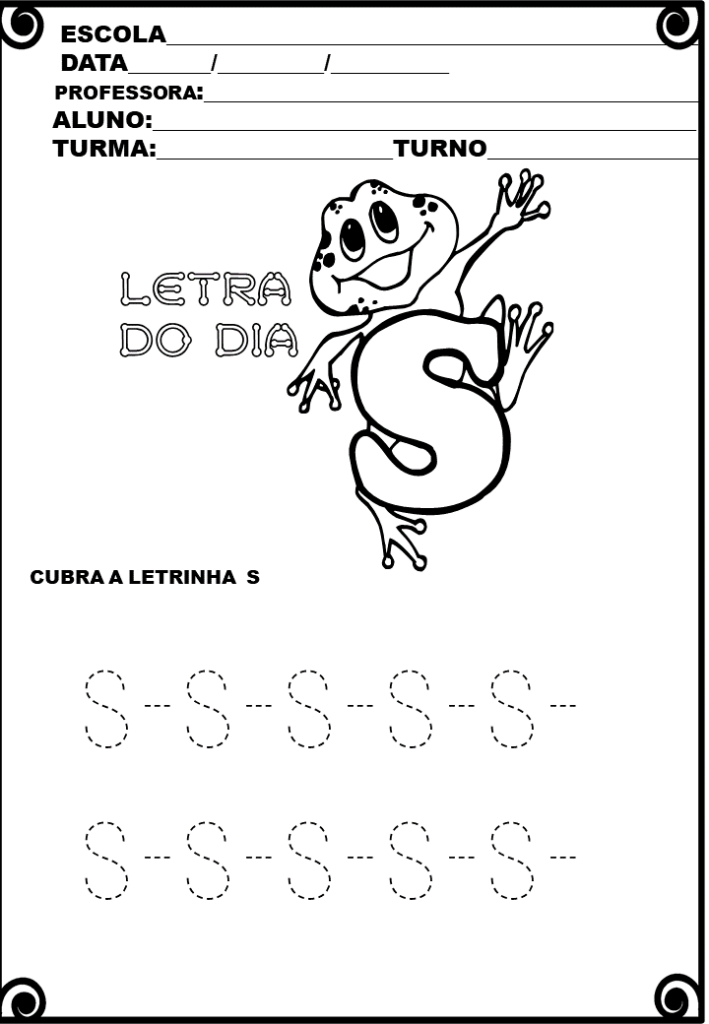 % Atividades com as letras do alfabeto1