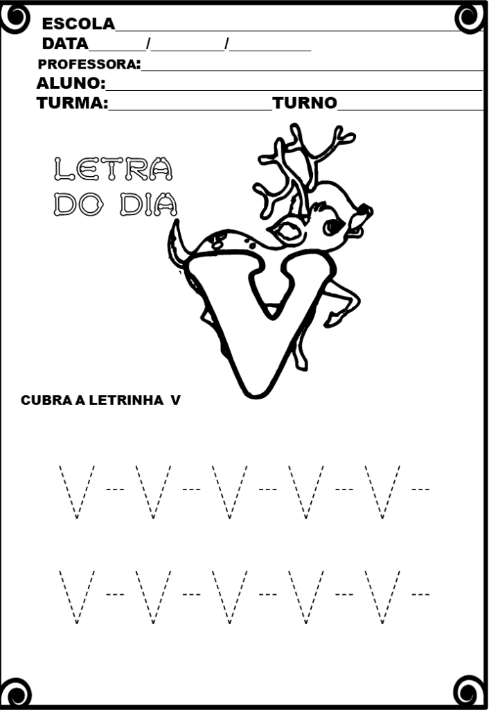 % Atividades com as letras do alfabeto1