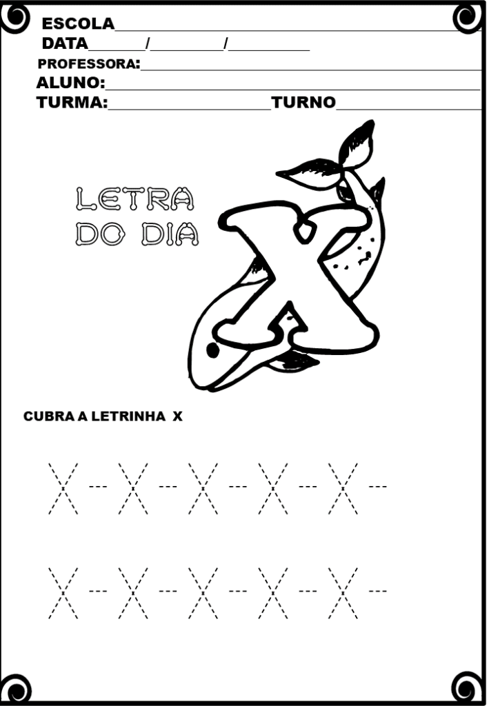 % Atividades com as letras do alfabeto1