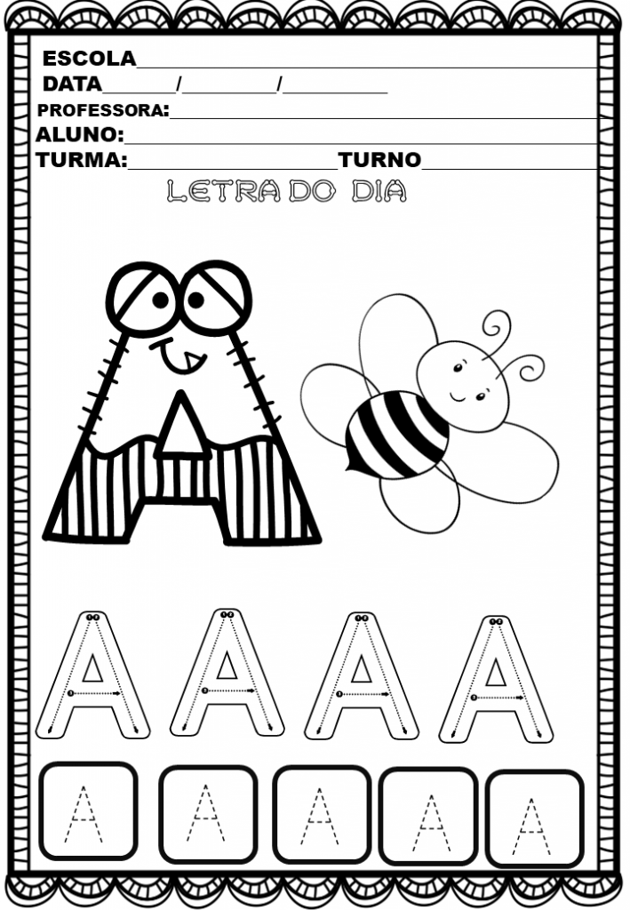 atividades de alfabetizacao