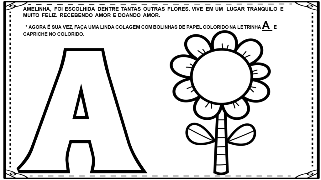 % Sugestões para trabalhar a letra A 1