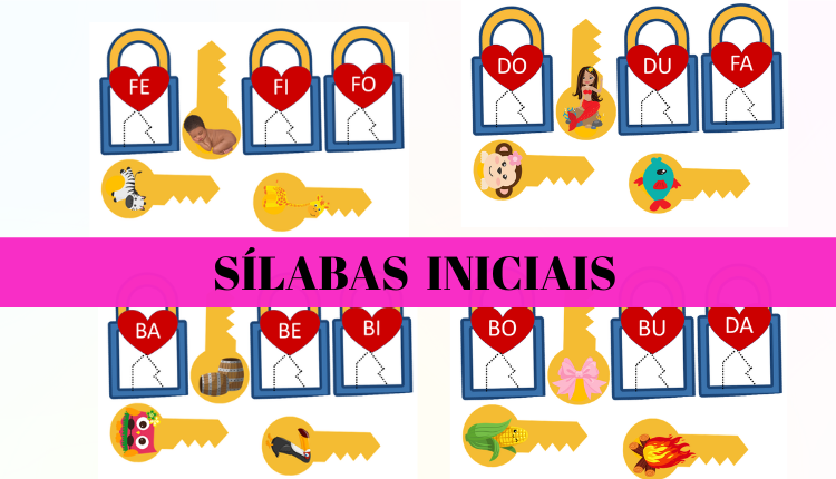 % Sílabas iniciais Jogo cadeado 1