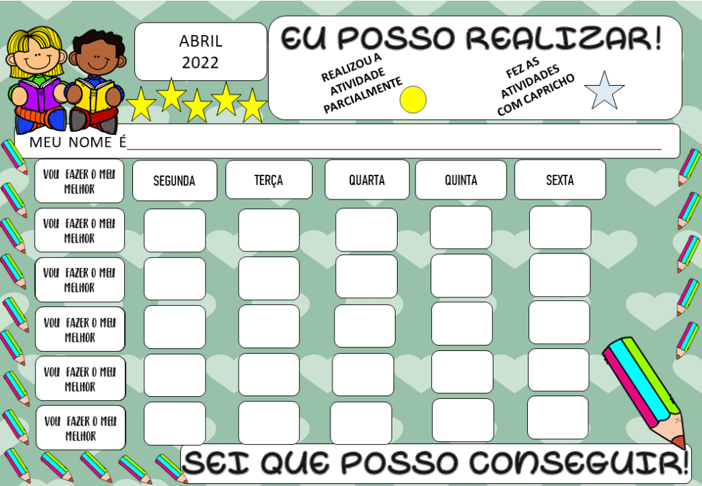 % Atividade com calendário 1