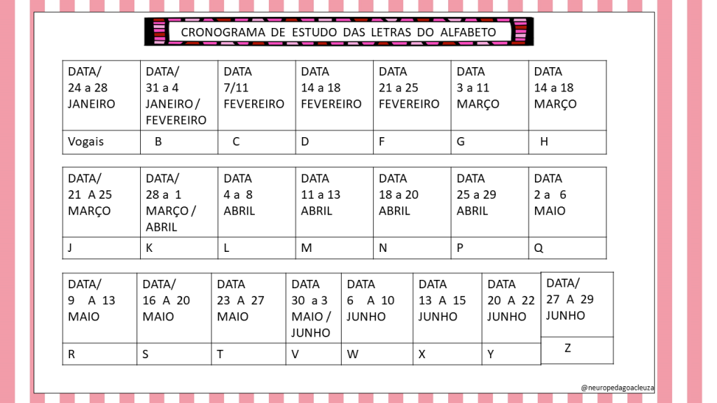 como ensinar o alfabeto