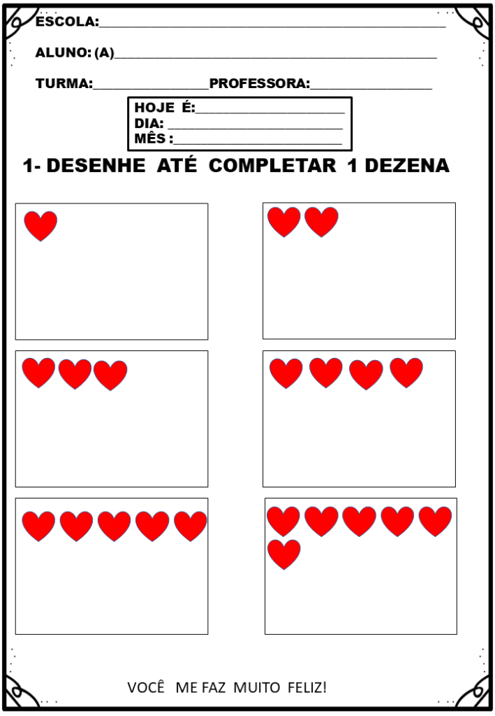 % Atividades de matematica para casa 2022