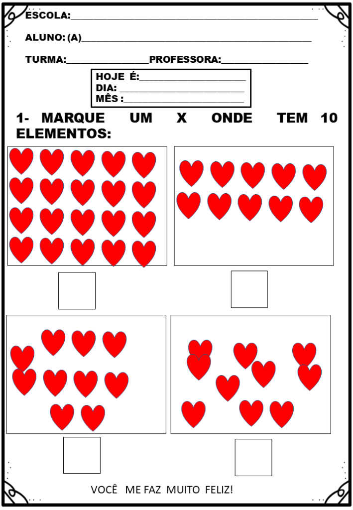 % Atividades de matematica para casa 2022