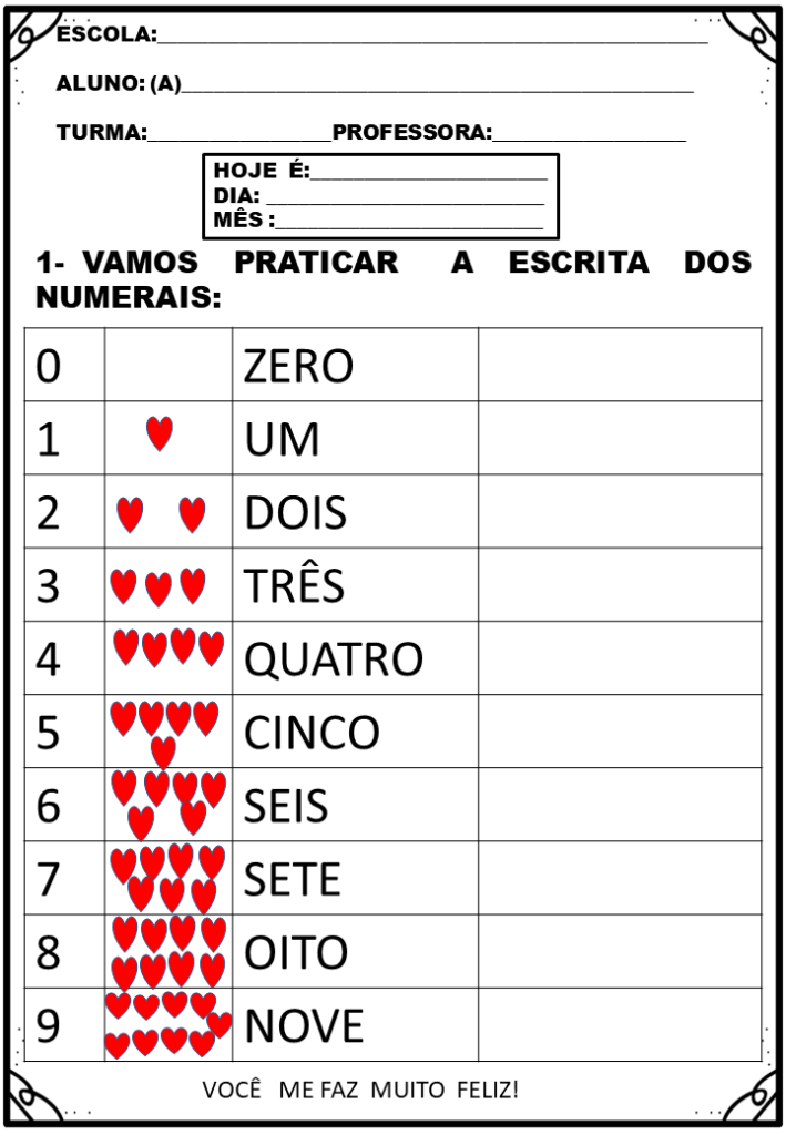 % Atividades de matematica para casa 2022