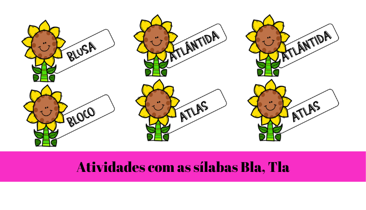 % Atividades sílabas Bla, Tla 2022