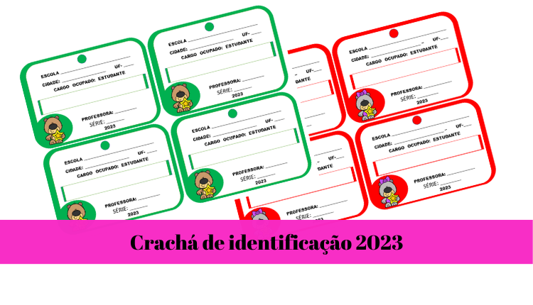 crachá de identificação 2023