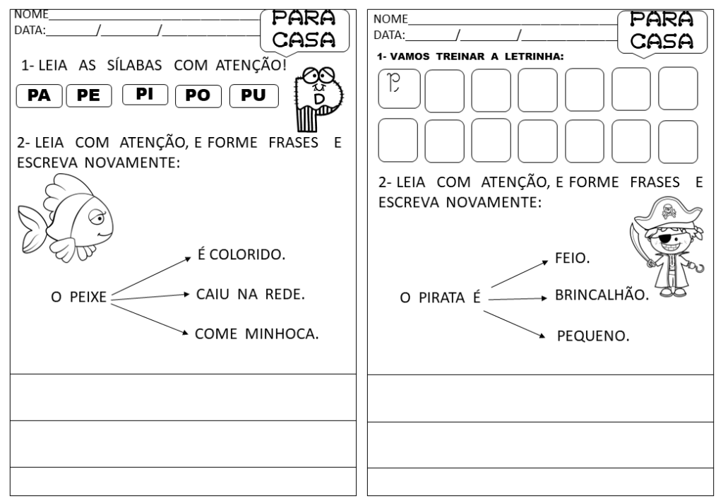 % Atividades de casa parte 2