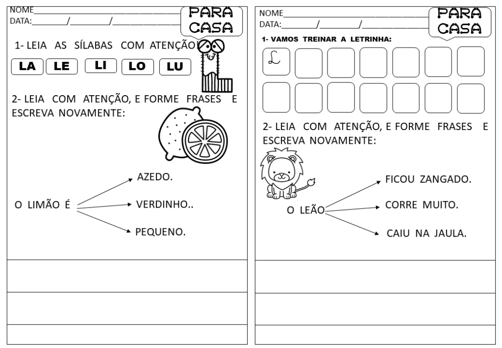 % Atividades de casa parte 2