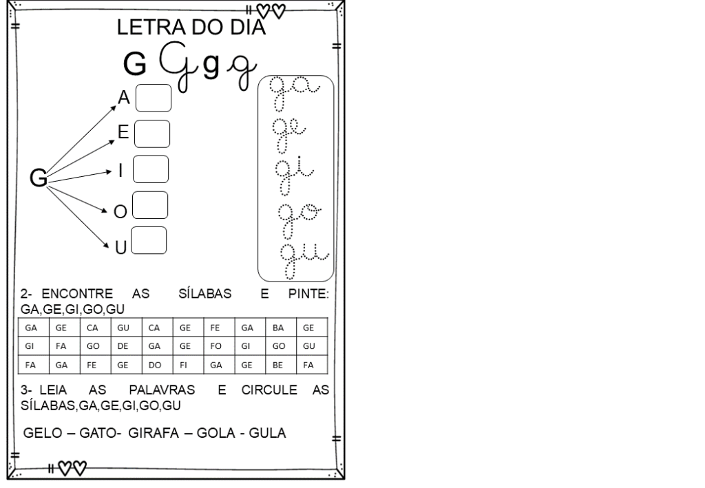 % Atividades das silabas simples 2023