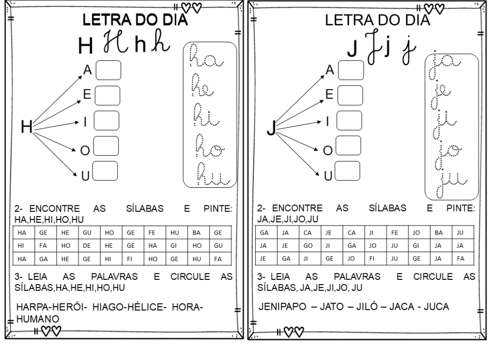 % Atividades das silabas simples 2023