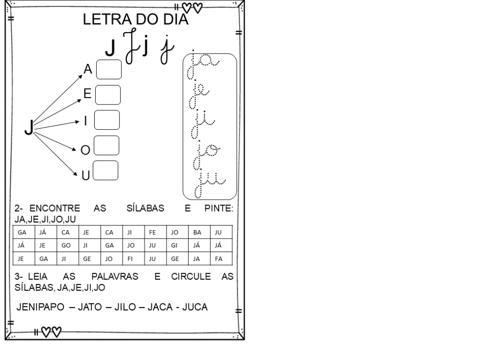 % Atividades das silabas simples 2023