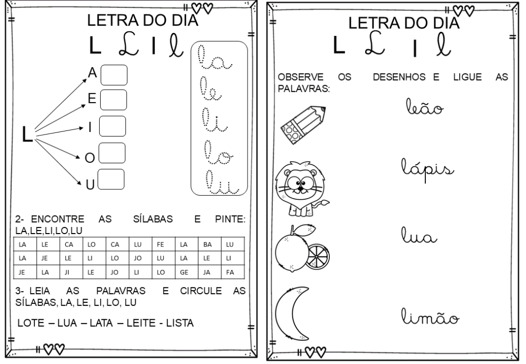 % Atividades das silabas simples 2023