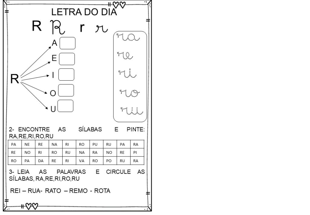 % Atividades das silabas simples 2023