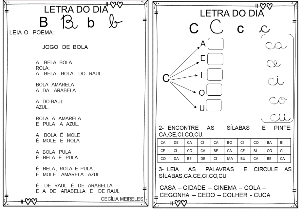 % Atividades das silabas simples 2023