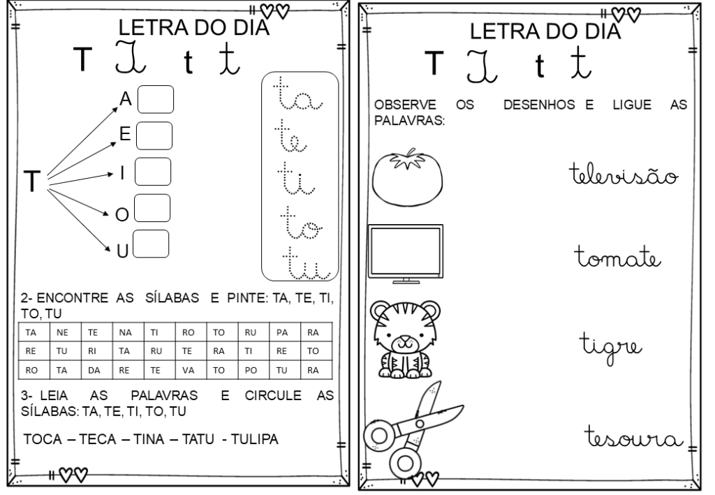% Atividades das silabas simples 2023