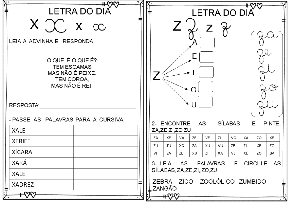 % Atividades das silabas simples 2023