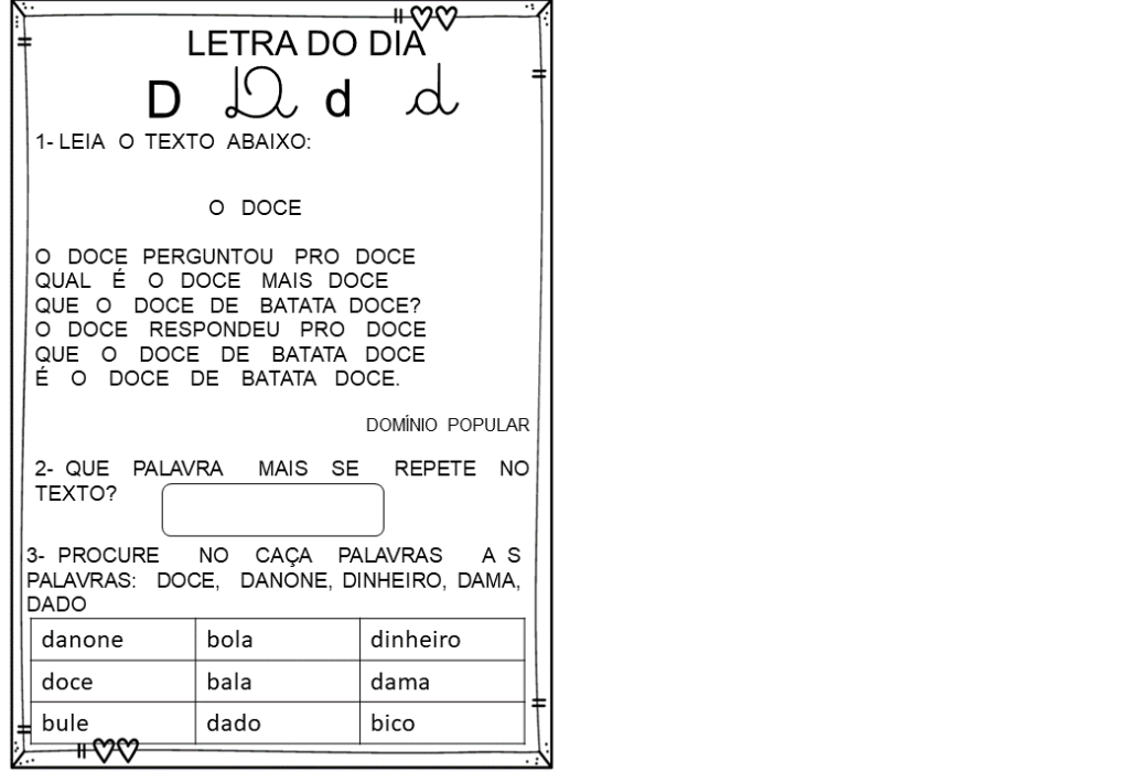 % Atividades das silabas simples 2023
