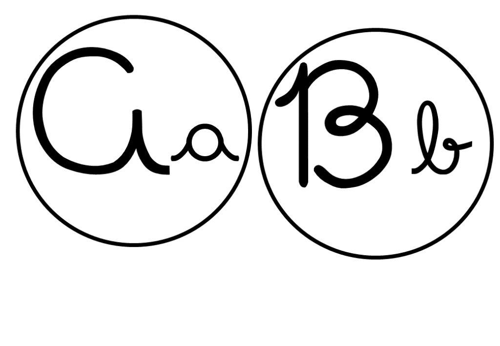 % Alfabeto cursivo 2023