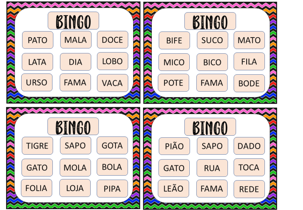 % Bingo de palavras 2023
