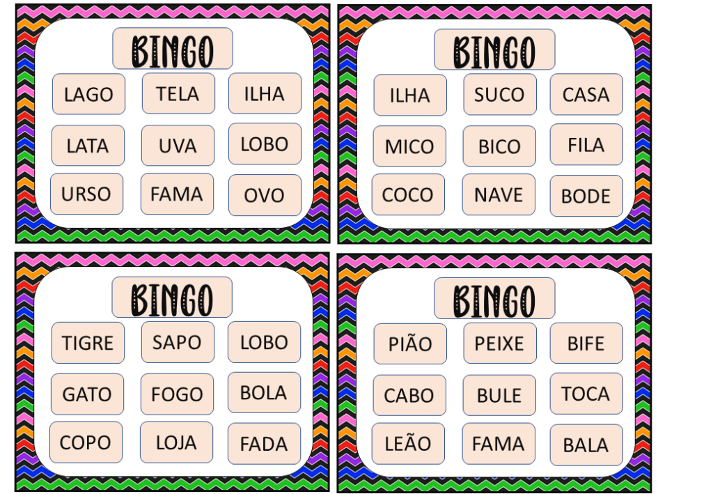 % Bingo de palavras 2023