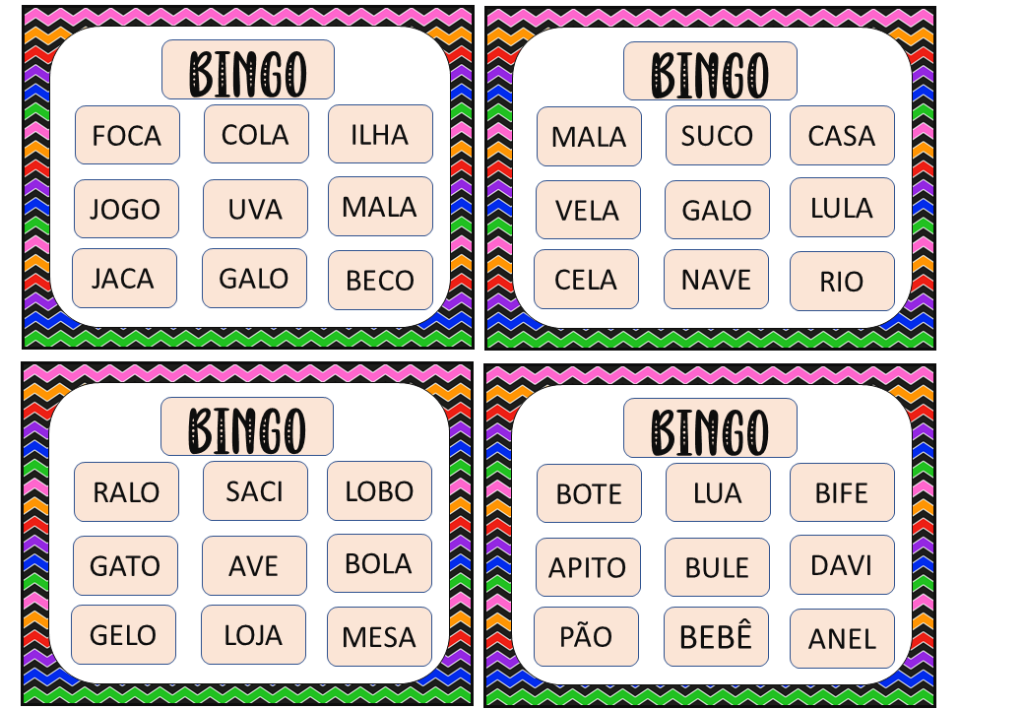 % Bingo de palavras 2023