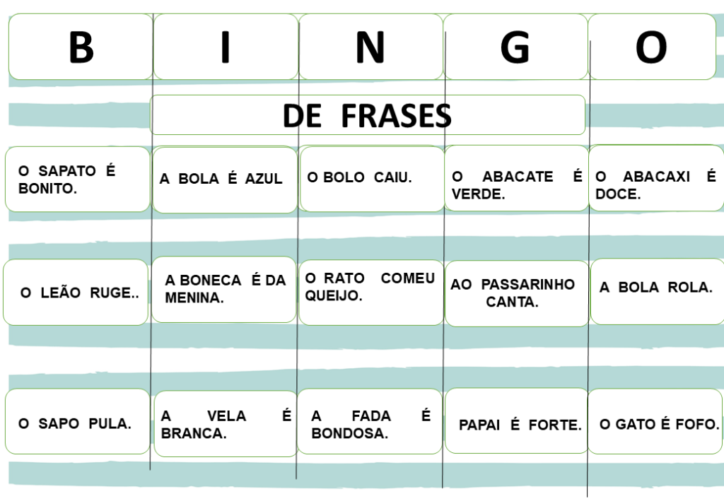 bingo de frases