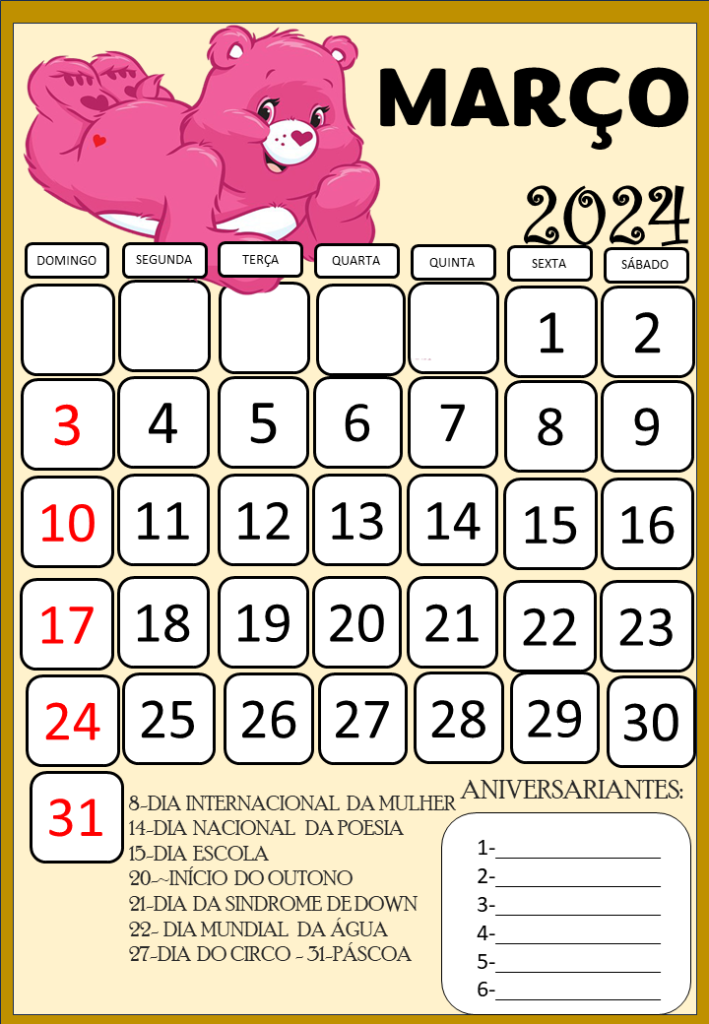CALENDARIO 2024
