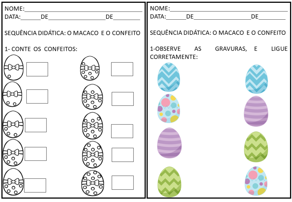 % ATIVIDADES O MACACO E O CONFEITO 1