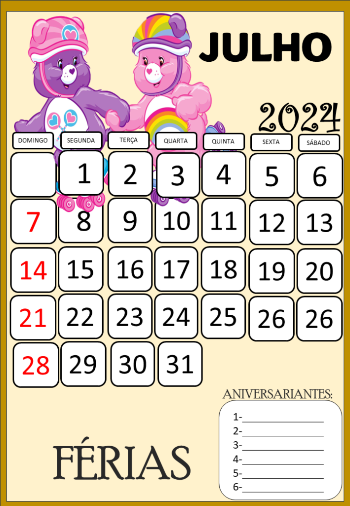 % CALENDÁRIO ESCOLAR 2024