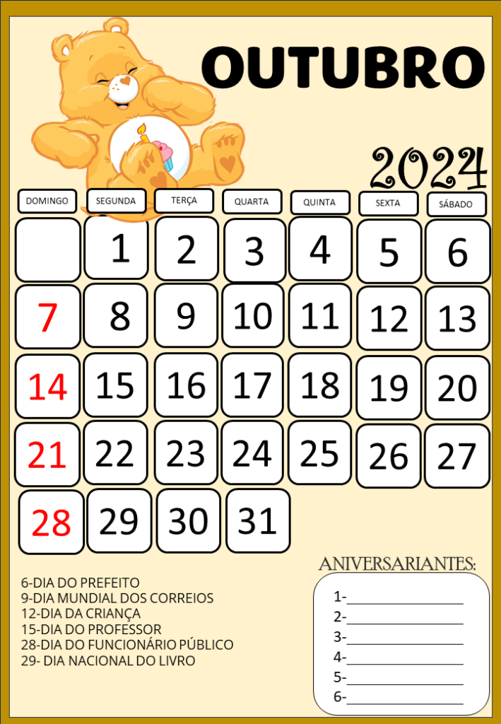 % CALENDÁRIO ESCOLAR 2024