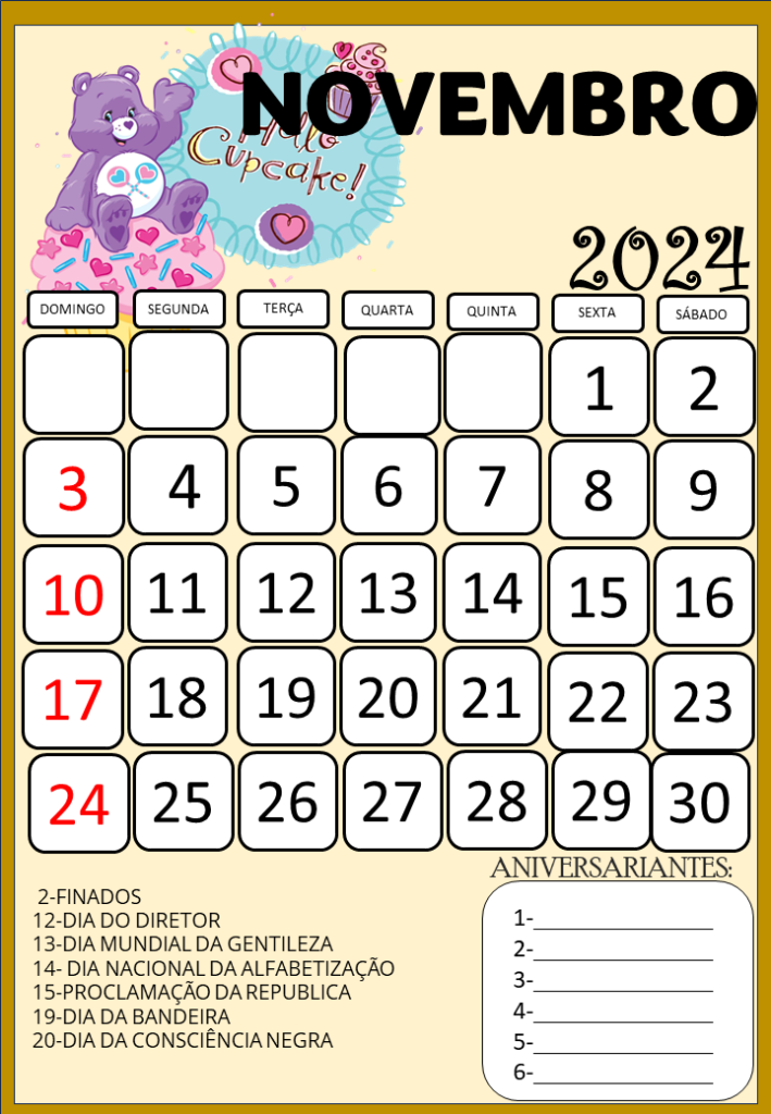 % CALENDÁRIO ESCOLAR 2024