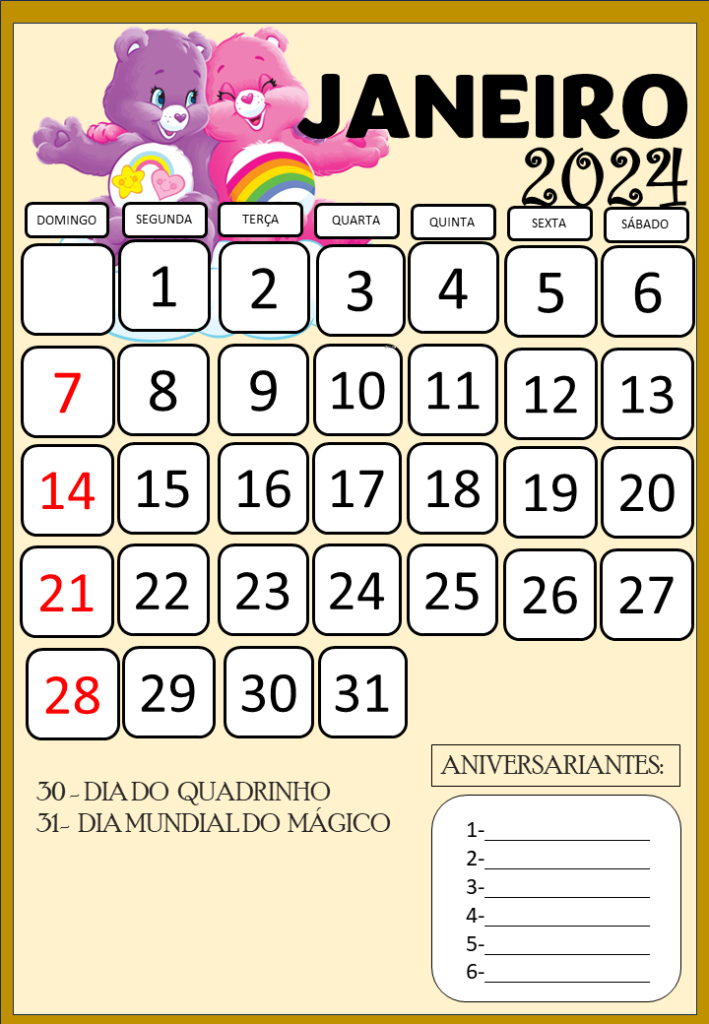 % CALENDÁRIO ESCOLAR 2024